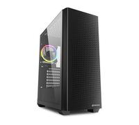 Sharkoon VS9 RGB Chassis, Black, Mid Tower, 3 x 120mm Fans (1 x ARGB), USB 3.0 /