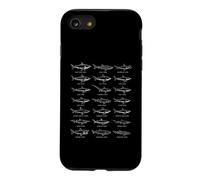 Sharks 90s Vintage Style Collection Retro Drawings Ocean Case for iPhone SE (2020) / 7/8