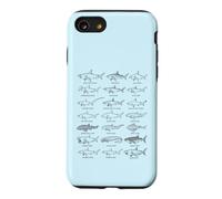 Sharks 90s Vintage Style Collection Retro Drawings Ocean Case for iPhone SE (2020) / 7/8