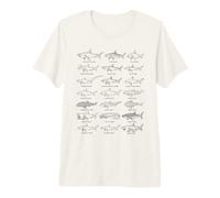 Sharks 90s Vintage Style Collection Retro Drawings Ocean Premium T-Shirt