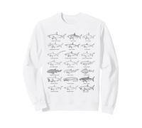 Sharks 90s Vintage Style Collection Retro Drawings Ocean Sweatshirt