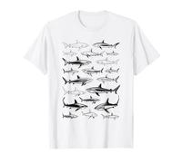 Sharks 90s Vintage Style Collection Retro Drawings Ocean T-Shirt