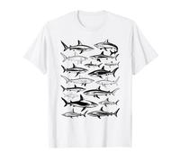 Sharks 90s Vintage Style Collection Retro Drawings Ocean T-Shirt