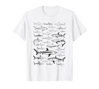 Sharks 90s Vintage Style Collection Retro Drawings Ocean T-Shirt