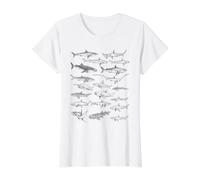 Sharks 90s Vintage Style Collection Retro Drawings Ocean Value Graphic T-Shirt