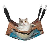 Sharks And Dolphins Coral Algae Red Brick Wall Printed Pet Hammock - Sleeping Hammock For Cats, Rabbits, Ferrets, Puppies, Small Animals