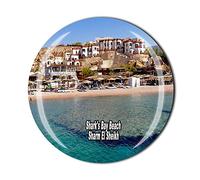 Shark's Bay Beach Sharm El Sheikh Egypt Fridge Magnet Crystal Tourist Souvenir Gift Collection Refrigerator Magnetic Sticker