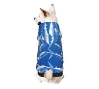 Sharks Dog Hoodie – Soft & Breathable Polyester Pet Clothes for Small, Medium, and Large Dogs