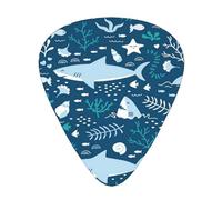Sharks Guitar Plectrums, 12 Pcs Lightweight Guitar Plectrums, 0.46mm/0.71mm/0.96mm Thickness For Acoustic Guitar Acoustic Electric Guitar Ukulele Bass