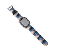 Sharks in The Ocean Sunset Novelty Silicone Bands Compatible with IWatch Soft Waterproof Watchbands Strap
