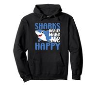 Sharks Make Me Happy You Not So Much Funny Shark Pullover Hoodie