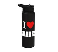 Sharks Marine Predator Conservation Stainless Steel Insulated Water Bottle