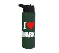 Sharks Marine Predator Conservation Stainless Steel Insulated Water Bottle