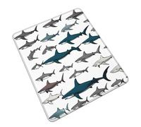 Sharks Nautical Rubber Lock Mousepad, Comfortable Mousepad with Non-Slip Rubber Base, Suitable for Desktops, Laptops, Offices and Families.