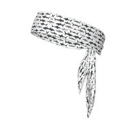 Sharks Nautical Sports Headband Double-Sided Head Wrap Breathable Sweat Wicking For Running Tennis Cycling