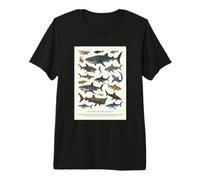 Sharks of The World Retro Style Identification Premium T-Shirt