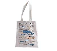 Sharks Of The World Sharks Shopping Bag Gift For Sharks Lover Killer Sharks Gift Ocean Animal Lover Tote Bag (Sharks of the World tote ku)