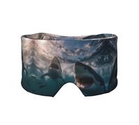 Sharks Open Their Big Mouths Print Print Soft Eye and Ear Muffs for Adults Sleeping Protection Cover for Travel Nap Relief