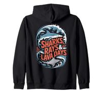 Sharks Rays Lava Days, Galapagos Ocean Adventure Zip Hoodie