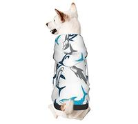 Sharks Small Pets Wear Hoodies,Dog Jumper Sweatshirt,Warm And Lightweight, Soft Texture, Easy To Wear