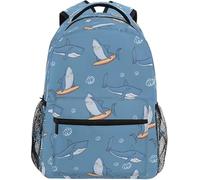 Sharks Surfboards Pattern Kids Backpack for Boys Girls Backpacks Student Backpack Big For Elementary School Shoulder Bag Bookbag