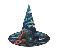 Sharks under the sea Halloween Witch Hat 1 Comfortable And Durable Suitable For Party Role Play And Carnival