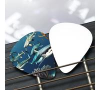 Sharks under the sea Patterned guitar pick set - (thin/medium/thick), widely compatible with all kinds of stringed instruments,