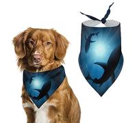 Sharks Under Water Dog Bandanas Triangle Dog Bibs Cute Pet Scarf Kerchief for Small Medium Large Pet