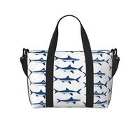 (Sharks) Waterproof Lightweight Hand Travel Bag - Large Carry-On for 3-5 Day Trips | Air Travel, Sports, Weekend Use | Men & Women (1-Pack)