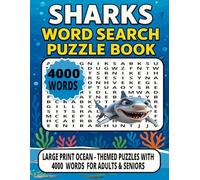 Sharks Word Search Puzzle Book: Large Print Ocean-Themed Puzzles with 4000 Words & Solutions (Christmas Holiday Word Search)
