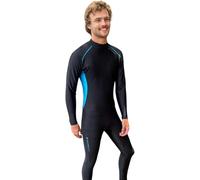 Sharkskin Chillproof Back Zip Suit for Scuba Diving, Freediving, Kayaking, Surfing, Jet Skiing and Swimming for Men, Black/Blue, XX-Large