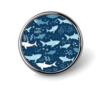 Sharksm Button Pin,exquisite Round Badge Custom Badge Pins Kit Funny Gifts for Couples, Friends, Clothing Accessories, 3 Styles