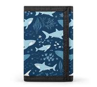 Sharksm Wallet,Credit Card Holder,Three-fold Wallet for Passport Covers, Purse Passport Bag for Men Women