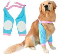 Sharkwill Dog Elbow Pads Knee Protector Wraps Elbow Callus Treatment Sleeve for Wounds Front Legs Stop Licking Medium Large Dogs 2XL, Blue