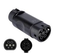 SHARLUZOU EV Charger Type 1 to Type 2 Adapter,SAE J1772 to IEC 62196-2 Adapter Level 3 32A Charger Connector Adapter