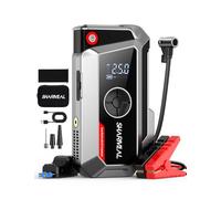 SHARMEAL 8000A Jump Starter Power Pack with 250 PSI Air Compressor(all Gas/12L Diesel), Car Jump Starter Power Bank, Car Battery Booster Jump Starter with Jump Leads, LED Light