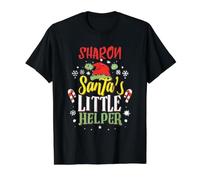 Sharon Santa's Little Helper Sharon Christmas Name Value Graphic T-Shirt