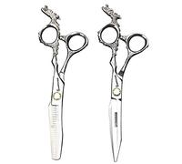 SHARONDS 6 inch Professional Hair Scissors, Handmade Japanese 440C Hair Cutting Scissors and Thin Set