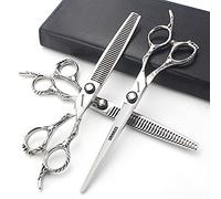 SHARONDS 7 inch Professional Hairdressing Scissors Set Exquisite Pattern Scissors Hair Stylist Special Scissors Sharp Stainless Steel Hairdressing Scissors Set