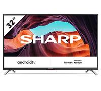 SHARP 1T-C32BI6KE2AB 32-inch 720p HD Ready Android TV with Chromecast Built-in, Harman/Kardon Speakers, 3x HDMI, 2x USB and Bluetooth, Black [Amazon Exclusive]