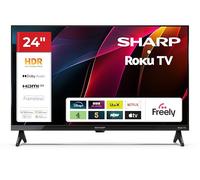Sharp 24-inch HD Ready Frameless LED Roku Smart TV - HDR10, HbbTV, USB Media Playback, DVB-T/T2/C/S2 Tuners - 24HD2325K (HD Series)