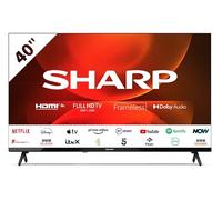 SHARP 2T-C40FH6KL2AB 40-Inch 2022 FHD Android Smart Frameless LED TV with Freeview Play, 1080p, Dolby Digital, Google Assistant, HD Tuner, Chromecast built-in, 3x HDMI, 2 x USB & Bluetooth - Black
