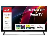 Sharp 40-inch HD Ready Frameless LED Roku Smart TV - HDR10/HLG, HbbTV, USB Media Playback, DVB-T/T2/C/S2 Tuners - 40HD2325K (HD Series)