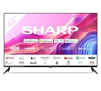 SHARP 43FD6K 43-Inch Full HD Smart Roku TV™ in Black with Active Motion 200, HDR10 support, Freeview Play, Pre-Installed Apps, 3x HDMI & 1x USB