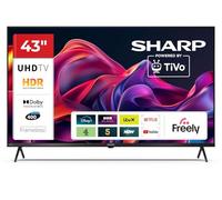 Sharp 43GK4345KB 43" 4K UHD Smart TV - Frameless LED, TiVo Smart Platform with TiVo+ (160+ Free Channels), Freely with No Subscriptions, Dolby Vision & Dolby Atmos, HDMI 2.1