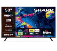 Sharp 50-inch 4K Ultra HD Frameless LED Roku Smart TV Dolby Vision HDR HDMI eARC Freely Included 50HJ4325K (HJ Series)