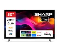 Sharp 50-inch 4K Ultra HD QLED Powered by TiVo Smart TV TiVo+ Free Channels Dolby Vision Dolby Atmos HDMI 2.1 with eARC DVB-T/T2/C/S/S2 Tuner 50HM524