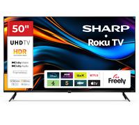 Sharp HJ4225K 50" 4K Ultra HD Smart Roku TV [2025] - 4T-C50HJ4225KB, Black