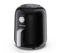 SHARP AF-GS404AU-B 4L 1300W Semi Digital Air Fryer with 25600rpm High Speed Hot Air, 2 Cooking Functions, 8 Preset Programmes & LED Display - Black