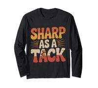Sharp As A Tack Clever Witty Smart Puns Long Sleeve T-Shirt